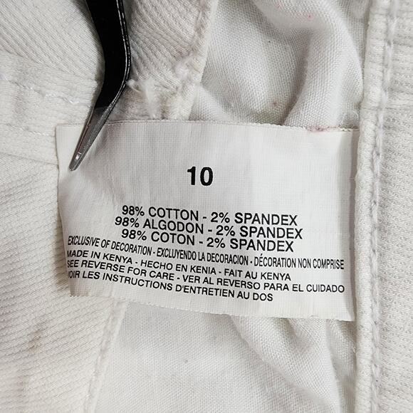 Gloria Vanderbilt Jeans Womens 10 Cream Blue Tan Capri Embroidered Floral Hem - Picture 8 of 14